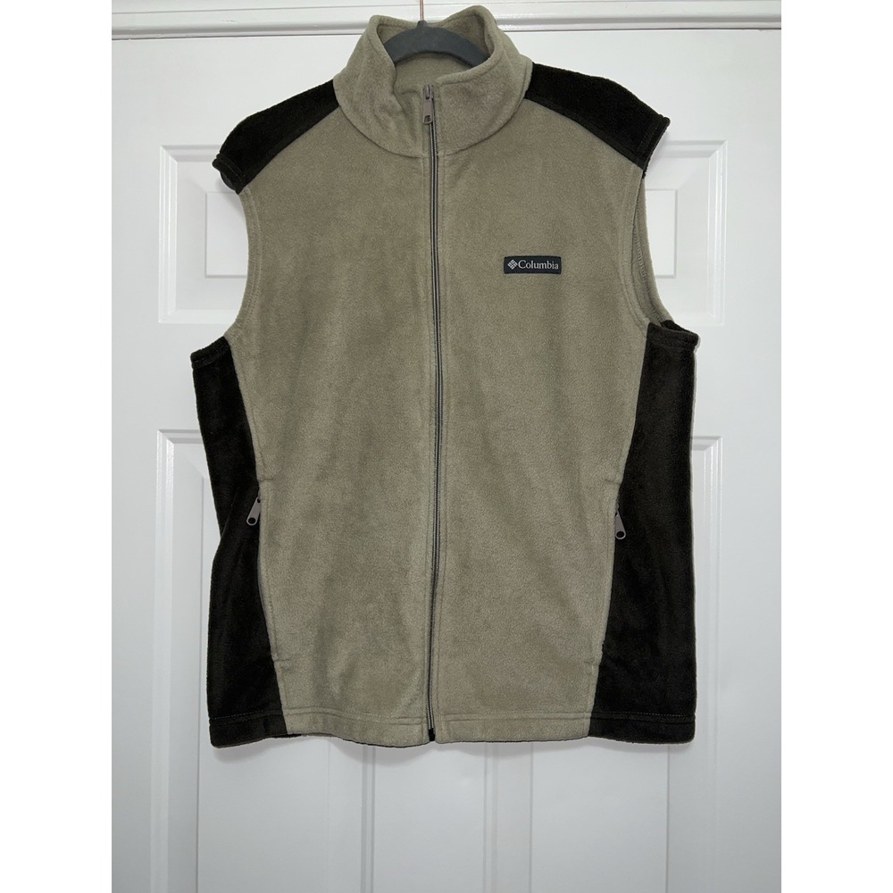 Columbia Steens Mountain Fleece Full Zip Winter Sleeveless Vest Mens size Medium